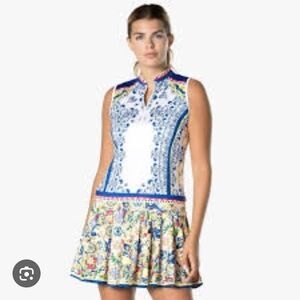 Lucky in Love Blue and White Mini Dress